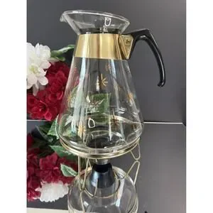 Pyrex | Dining | Vintage Pyrex Gold Starburst Glass Coffee Carafe ...